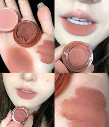 MYEONG Mocha Brown Cheek Tint Velvet for Long-Lasting Lip Makeup Lip Mud Tint
