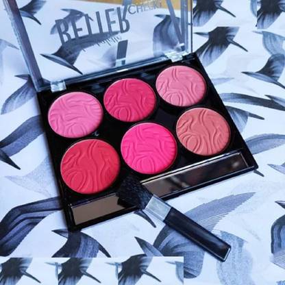 WECHARMERZ 6 Color Soft Cheek Mild Blusher Palette