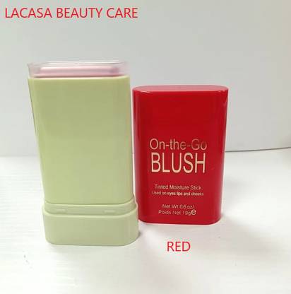 LACASA BEAUTY CARE ON-THE-GO BLUSH TINTED MOISTURE STICK (Hot Red)