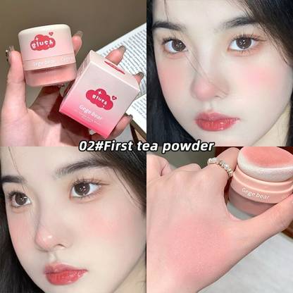 DAIMANPU GEGE BEAR Blush, Cheek Blush, Cream Blush, Puff and Mirror, Korean Looks
