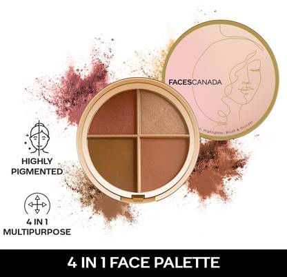FACES CANADA Second Skin 4 in 1 Face Palette | Blush + Contour + Highligher