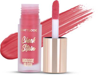 MATTLOOK Cheek Stain Mousse Blush, Vitamin E Long lasting formula Natural Radiant finish