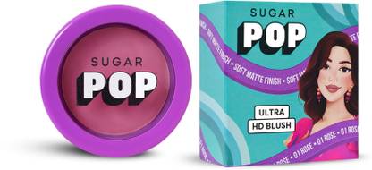 SUGAR POP Ultra HD Blush 01 Rose - Richly Pigmented | Blendable | Suits all skin tones