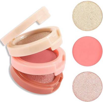 LOVE HUDA Long Lasting 3in1 Multi Purpose Baked Blusher Highlighter Eyes Cheeks For Makeup