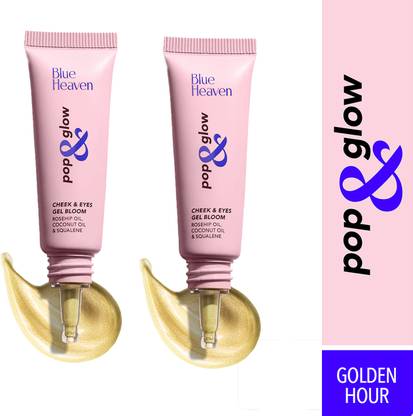 BLUE HEAVEN Pop & Glow Gel 12Ml Golden Hour (Pack of 2)