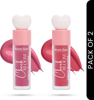 Seven Seas Cheek Bloom Liquid Blusher & Lip Gloss | Long Lasting | Highly Pigmented Blusher