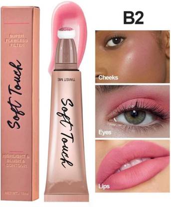 Cosluxe Liquid Blush Stick with Cushion Applicator, Soft Touch Long Lasting Natural