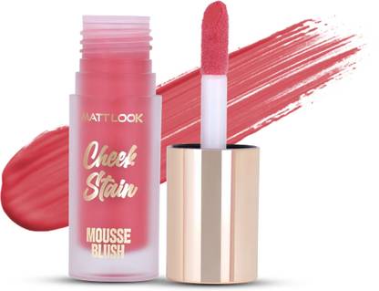 MATTLOOK Cheek Stain Mousse Blush, Vitamin E Long lasting formula Natural Radiant finish