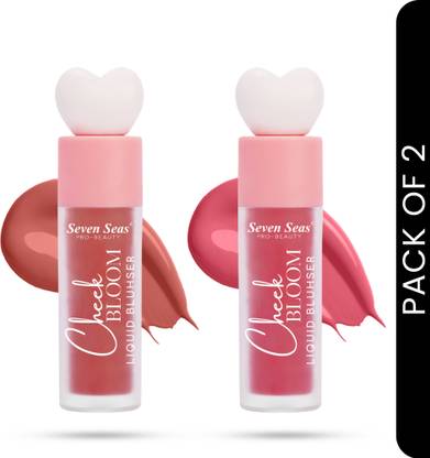 Seven Seas Cheek Bloom Liquid Blusher & Lip Gloss | Long Lasting | Highly Pigmented Blusher