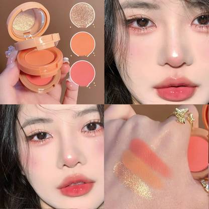 urbanfox 3 In 1 Mini Face Blush And Highlighter Palette Travel Friendly