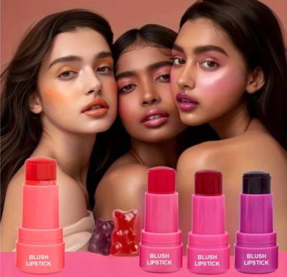 revary 4Pcs 2in1 Jelly Korean Lip Tint aTinted Lip Gloss for Kids and Women