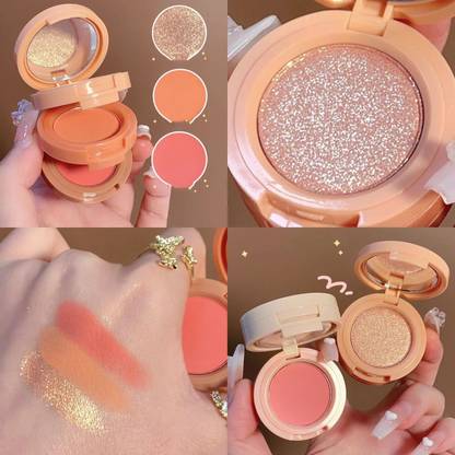 BLUEMERMAID 3-in-1 Blush, Eye shadow, and Highlighter Palette for a Highly Pigmented Look