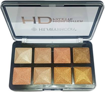 Hilary Rhoda Matte Blusher Highlighter Contour 8 Professional Shades Palette