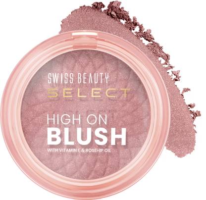 SWISS BEAUTY Select High on Blush with Natural Matte Finish|Enriched with Vit-E & Rose oil
