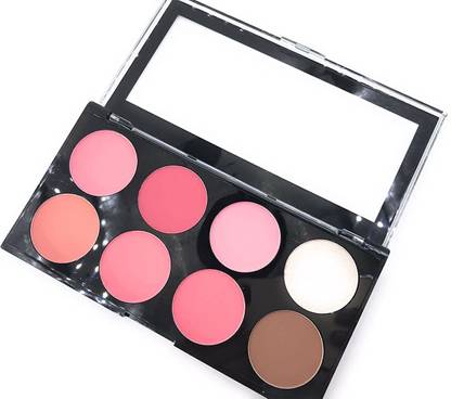 Cosluxe Professional 8 Colors Blush Palette, Face Contour and Highlight Blush Palette 02