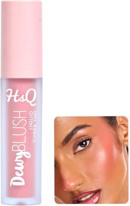 HSQ Dewy Finish Blush – Liquid Cheek Tint with Soft Applicator – Natural Flush Look