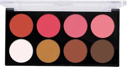 Beauty Berry Spotlight Matte Blusher Palette with Shimmer Highlighter & Bronzers