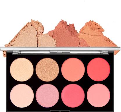 VARS LONDON 8 color matte and shimmer blusher palette I face blusher