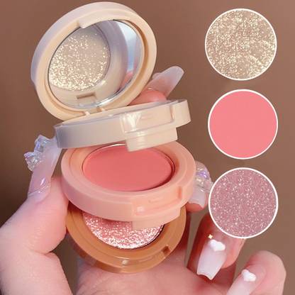 VARS LONDON 3 in1 face blusher + highlihger with mini compact palette | travel friendly