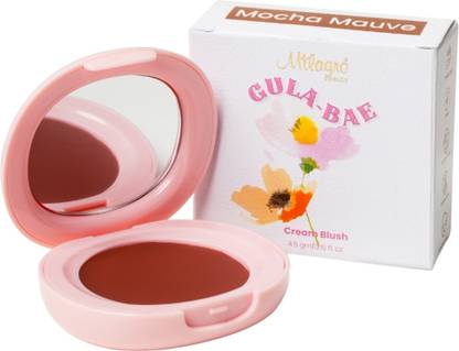 Milagro Beauty Mocha Mauve Blush, Highly Pigmented Cheek Tint Matte Finish, Vitamin E