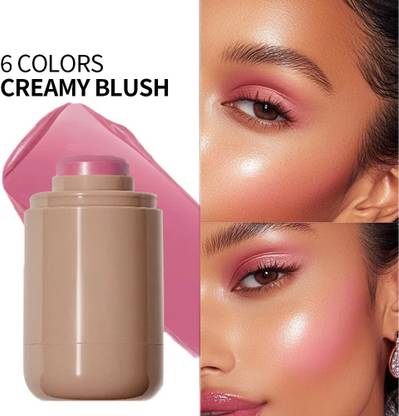 GABBU Makeup Cream Blush Stick with Brush Pink Makeup Blush Stick