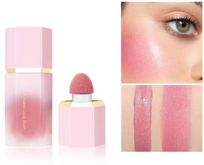 WOONGMI Liquid Blush for Cheeks, Soft Cream Liquid Blush Stick