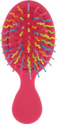 Lyla Stylish Hair Extension Cushion Brush Scalp Massager Brush Paddle Comb Rosy