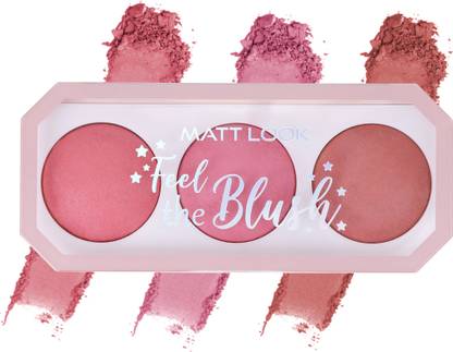 MATTLOOK Feel The Baked Blush Trio Pigmented Blusher for a Natural Flush 3 Colour Palette