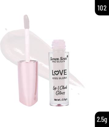 Seven Seas Love Kiss Blush Lips & Cheek Gloss Enriched With Vitamin C Liquid Brush