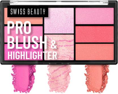 SWISS BEAUTY Pro Blush & Highlighter Palette