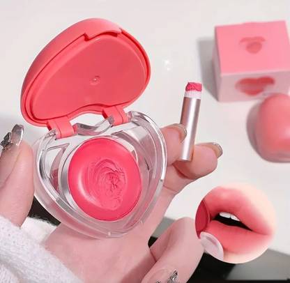 HSQ Cute Cream Blush – Lightweight Pink Blusher with Mirror & Brush