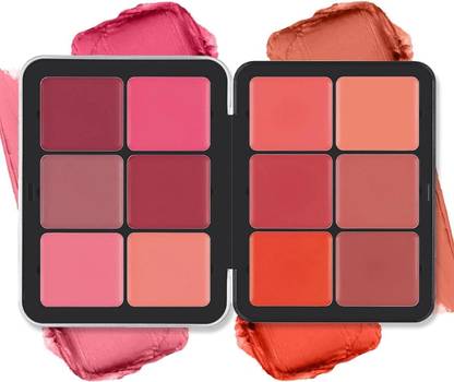 Cosluxe 12 Colors Creamy Blush Palette, Matte Blush Cream Coverage, Long Lasting Cream