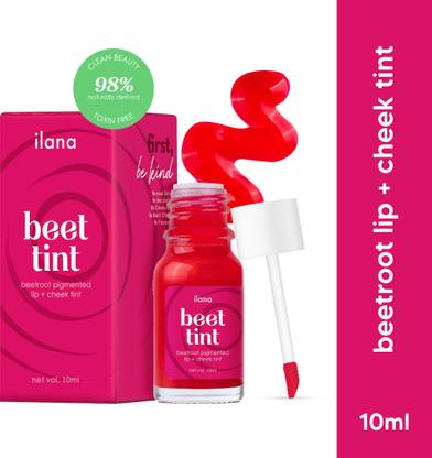 ILANA Beetroot Pigmented Lip and Cheek Tint Sheer Finish Lip Stain, Long Lasting,10ml