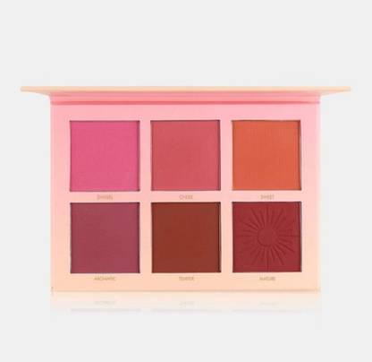 LJ LUJO PROfessional Blusher Palette 42.8g , 6 COLOR TOUCH BLUSH PALETTE (MULTICOLOR)