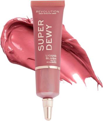 Makeup Revolution Superdewy Liquid Blusher You Got Me Blushing, Natural-looking Cheek Tint Glow
