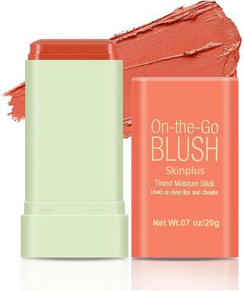 skinplus On-the-Glow Blush - Hydrating Tinted Moisture Blush Stick For Cheeks & Lips