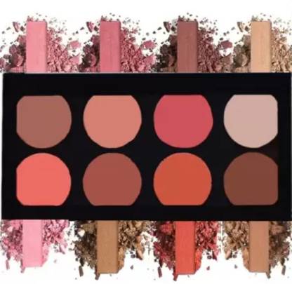 feelhigh Matte Blusher with Highlighter and Contour Palette (Shade-02)