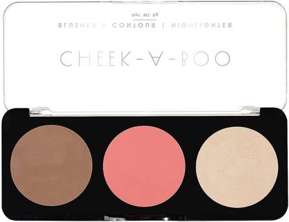 muphin trading company Cheek- A- Boo Face Palette With Blusher, Contour And Highlighter[shade-2]