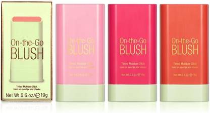 RUBY FACE Cream Blush Sticks - Multi-Use Makeup Stick for Cheeks and Lips with Hydrating