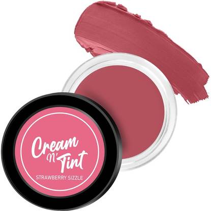MYEONG 3-In-1 Lip & Cheek Tint Strawberry Sizzle Matte, Smooth & Blendable Lip Balm Strawberry Sizzle