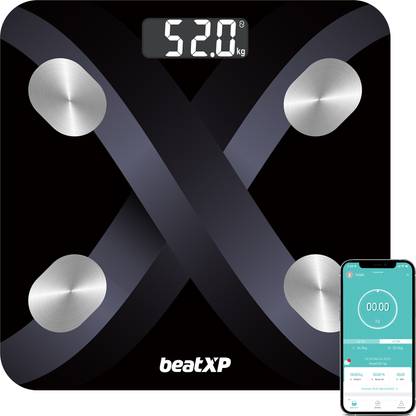 beatXP SmartPlus Edge BMI + 13 Body Parameters|Bluetooth App|BMI Weighing Scale BMI Weighing Scale