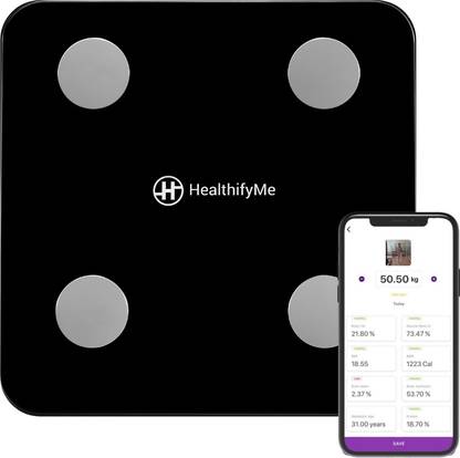 Healthifyme Track 11 Plus Key Body Metrics BMI Weighing Scale