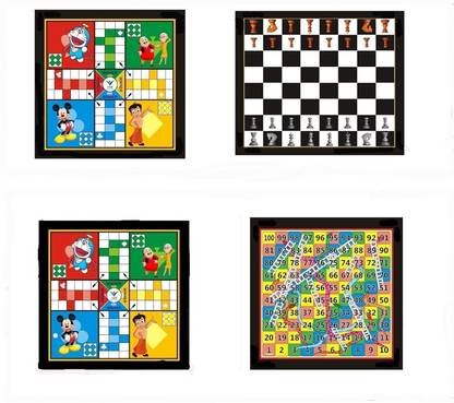A S Ludo + chessman + Snake & Ladders 3 in 1 Combo With One Set Of Plastic coin & Dice board Game Party & Fun Game Board Game Accessories