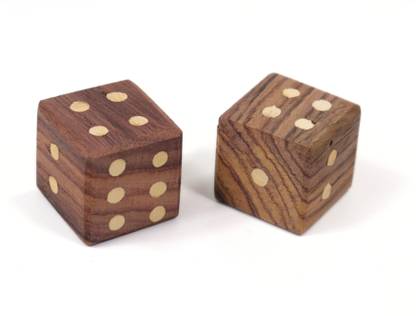 Pyengora Square Cube Wooden Dice 2 no for playing ludo snake ladder Board Game Accessories