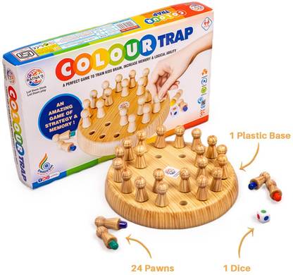 HEZKOL Colour Trap an Amazing Game Of Memory for Kids Strategy & War Board Game