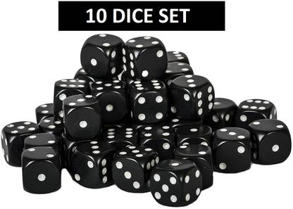 Brightstar Transparent Dice 16MM for Playing Poker Chip Set Game (Pack of 10) Board Game Accessories