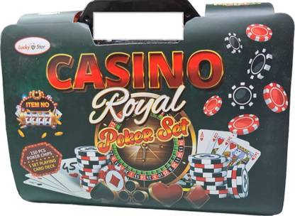 WHITE POPCORN CASINO ROYAL POKER SET 150 PCS POKER CHIP Party & Fun Board Game