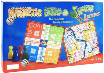SARASI Magnetic Ludo & Snakes Ladders, The Family Game [Pack Of-1] Party & Fun Board Game