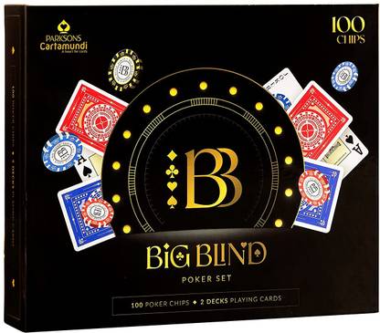 Parksons Big Blind 100 Pieces Poker Chips Set Board Game Accessories