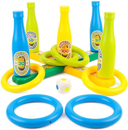 zokato 2 in 1 Colour Match Ring toss Jungle Print Target Game Set